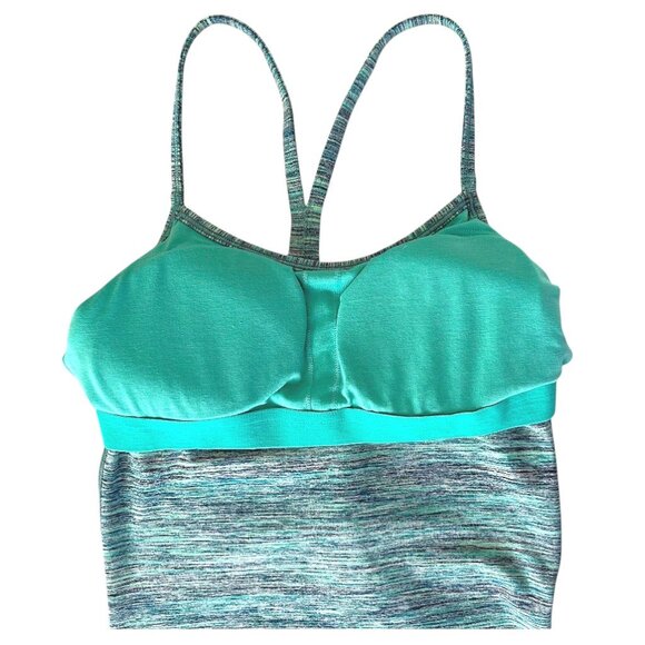 Lululemon Power Y Tank Space Dye Camo Teal Size 4 - Picture 7 of 12